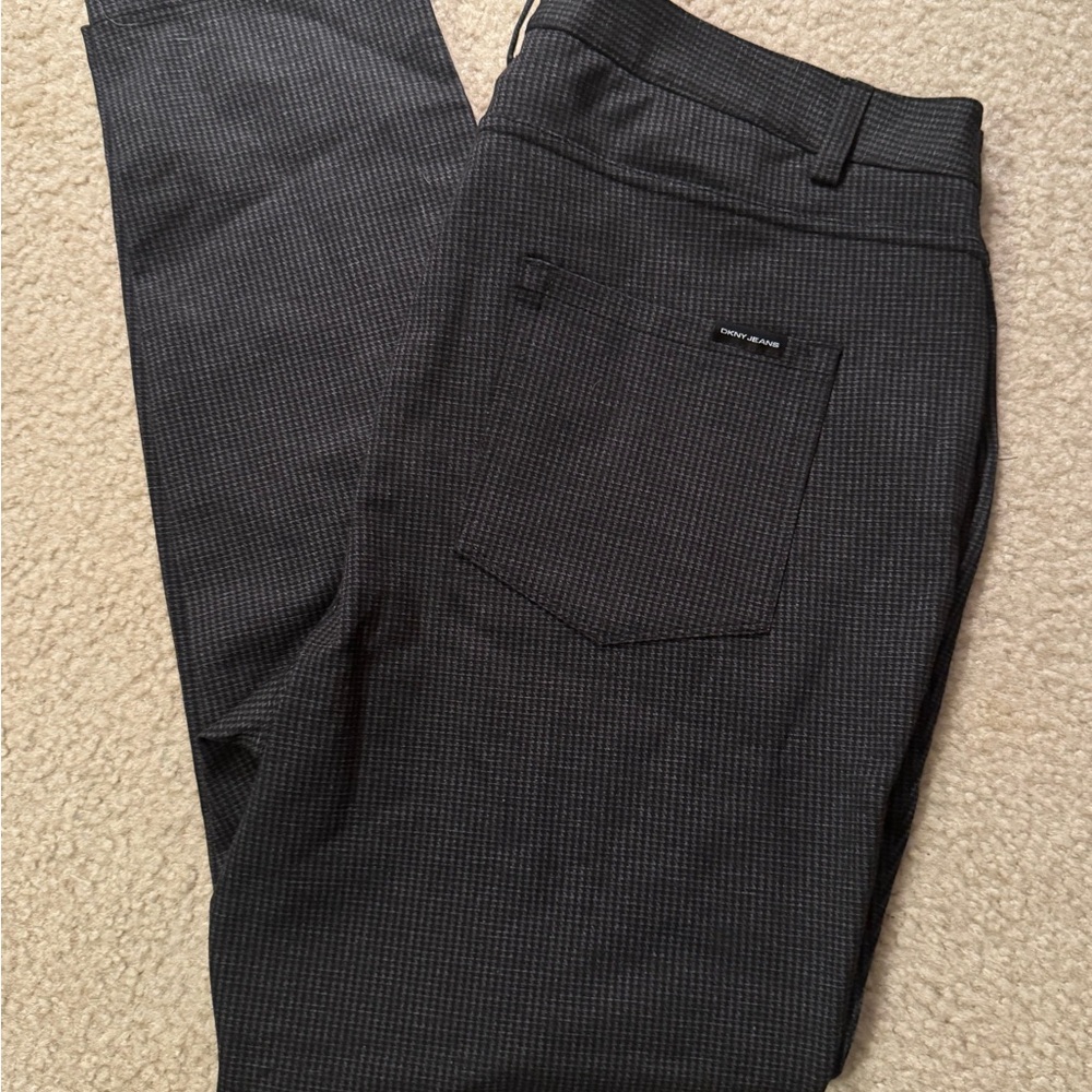 DKNY houndstooth Straight Leg Pants Professional Wear